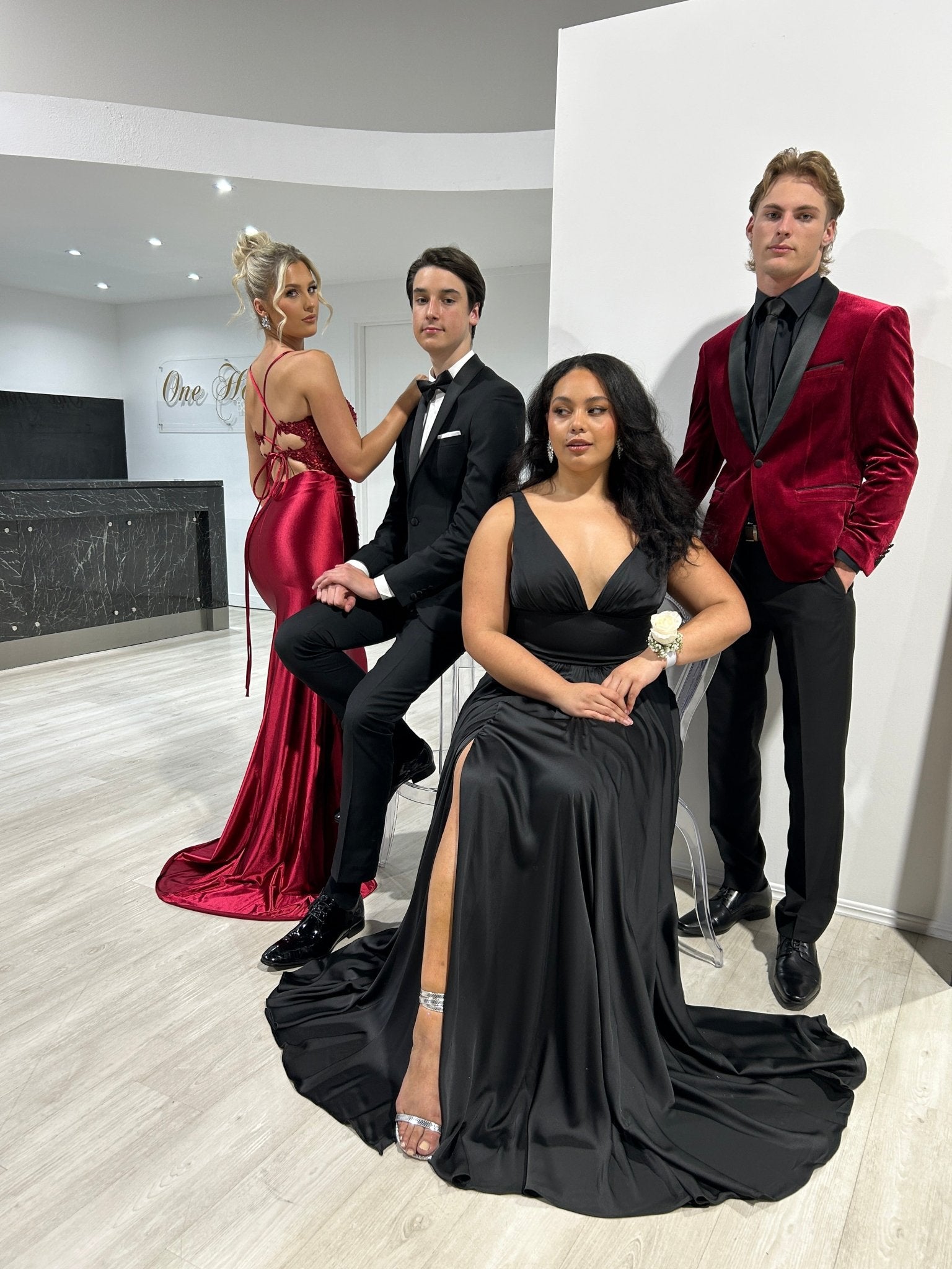 Honey Couture ALORA Embellished Bustier Corset Satin Mermaid Formal Dress in Australia | One Honey Boutique