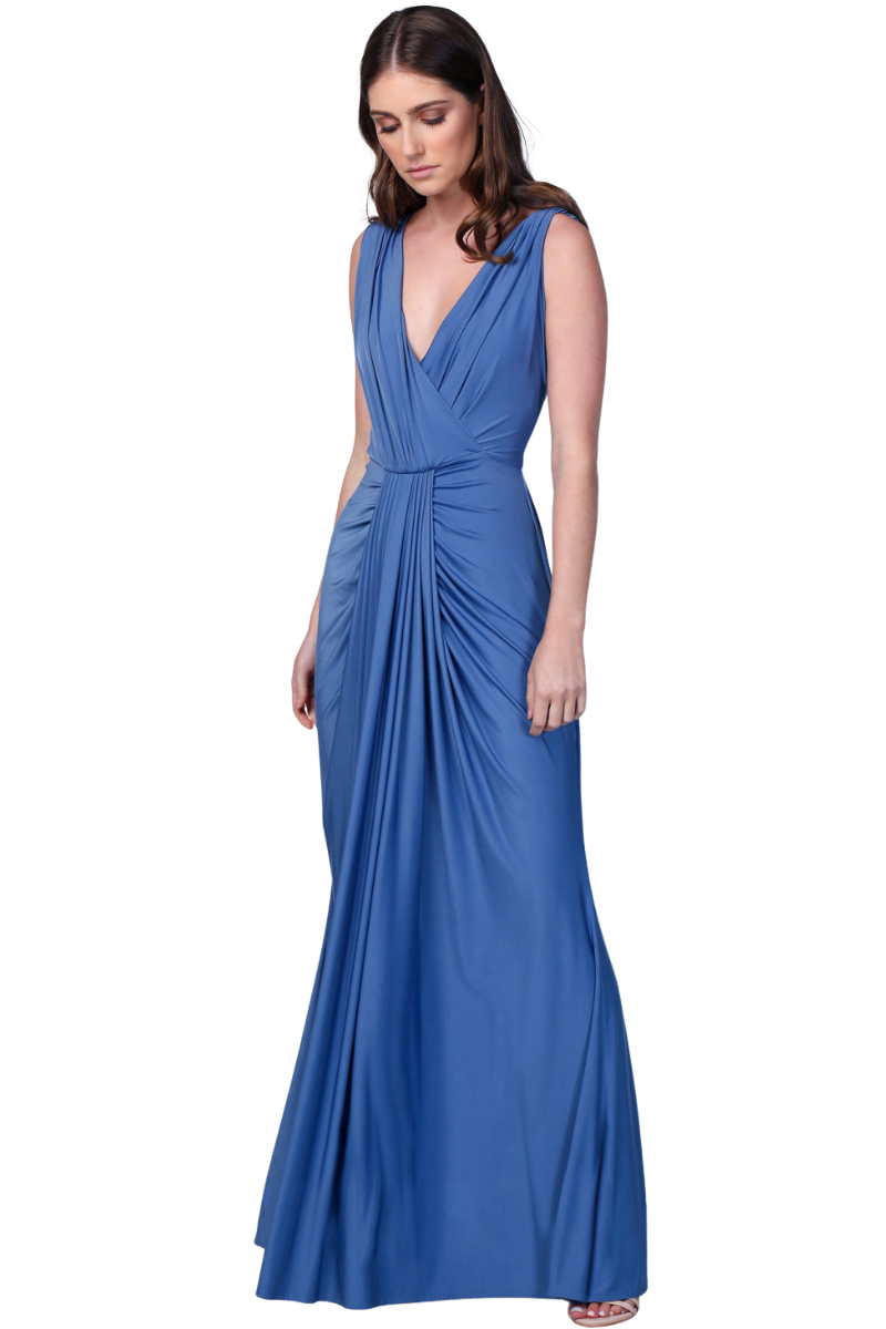 Pia Gladys Perey JESSA Silk Jersey Bridesmaid Maxi Dress