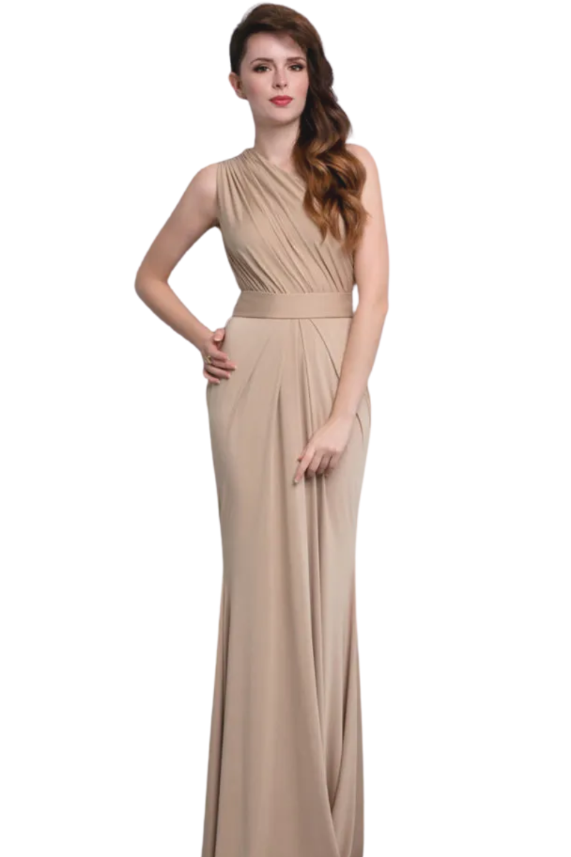 Pia Gladys Perey LANA Silk Jersey Asymmetric One Shoulder Mermaid Bridesmaid Dress