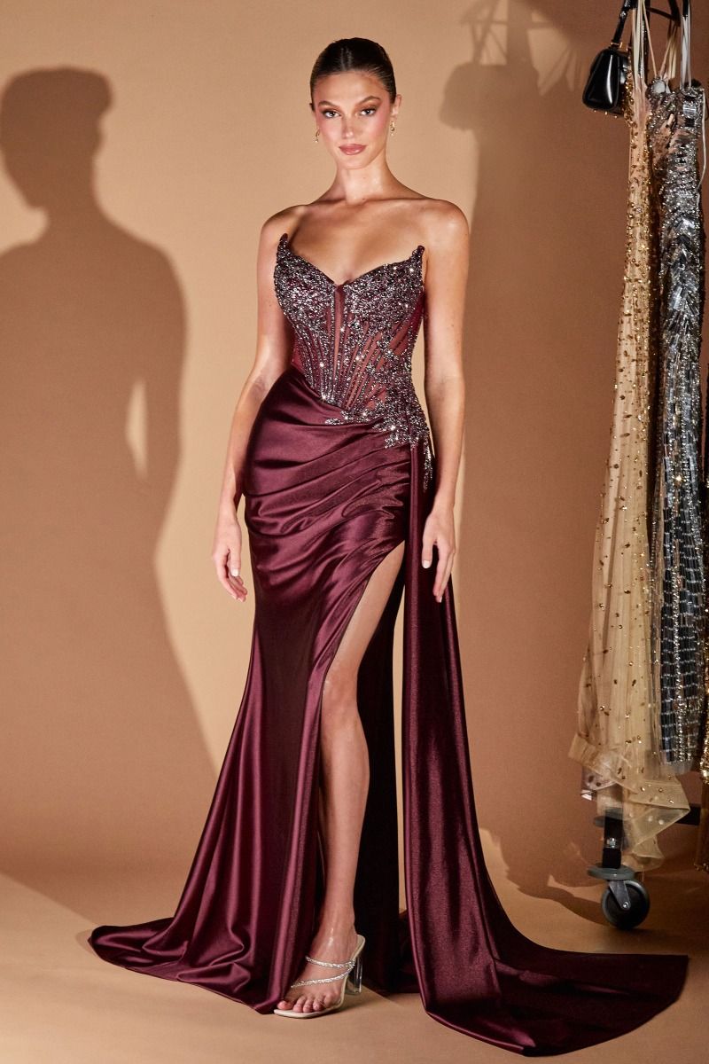 LEXI Beaded Corset Bodice Mermaid Prom & Formal Dress in Australia | One Honey Boutique