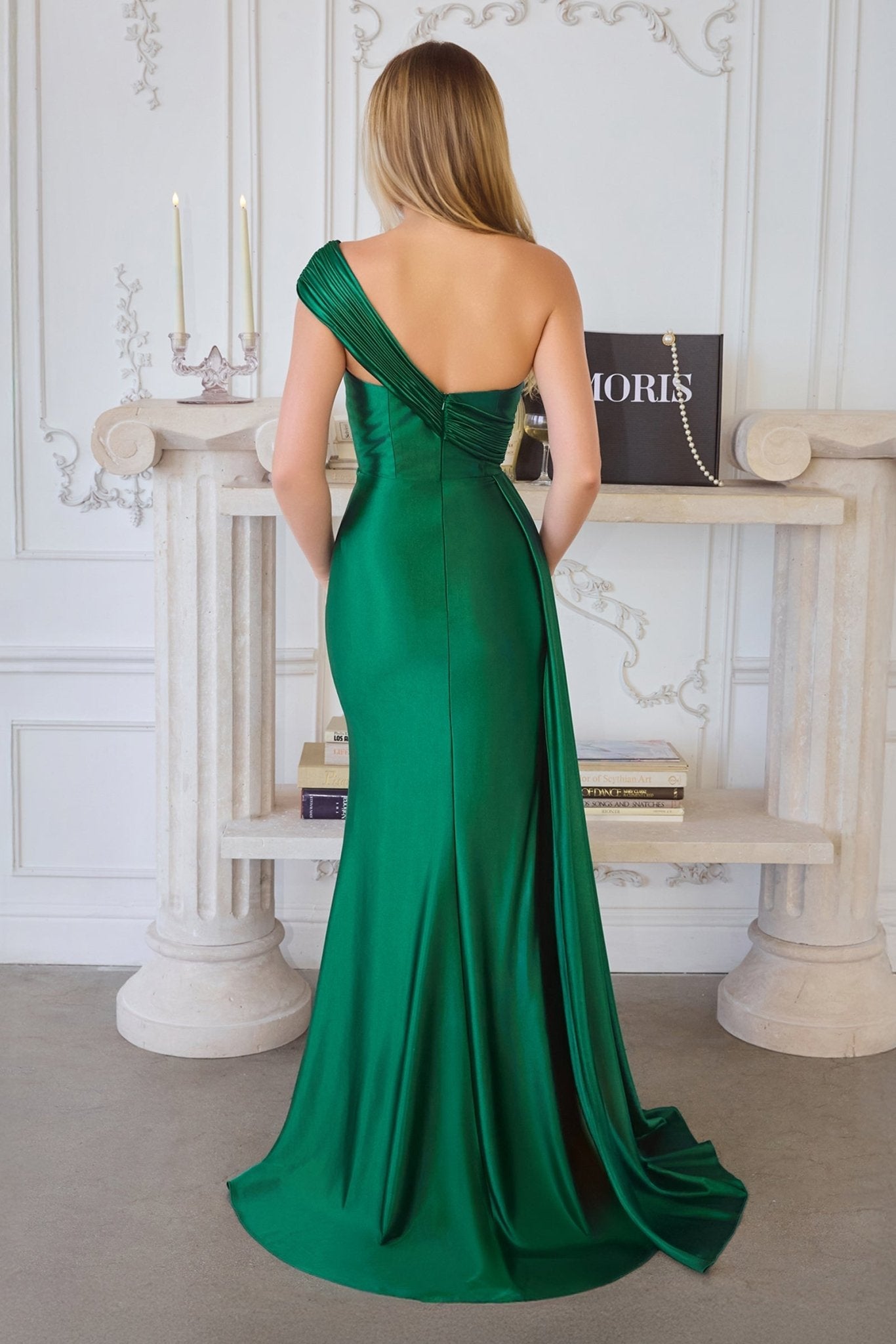 LILLIAN One - Shoulder Satin Mermaid Prom & Formal Dress in Australia | One Honey Boutique