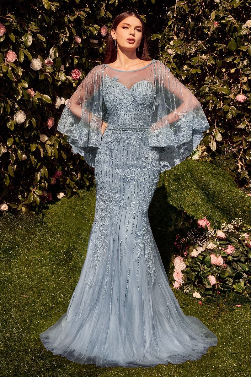 MABELLE Lace Fitted Caplet Formal Evening Dress in Australia | One Honey Boutique