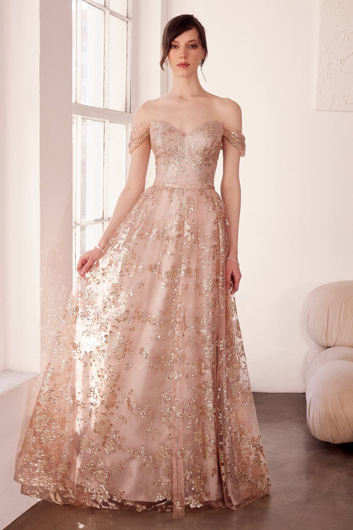MALINDA Sweetheart Glitter Tulle A - Line Evening Dress in Australia | One Honey Boutique