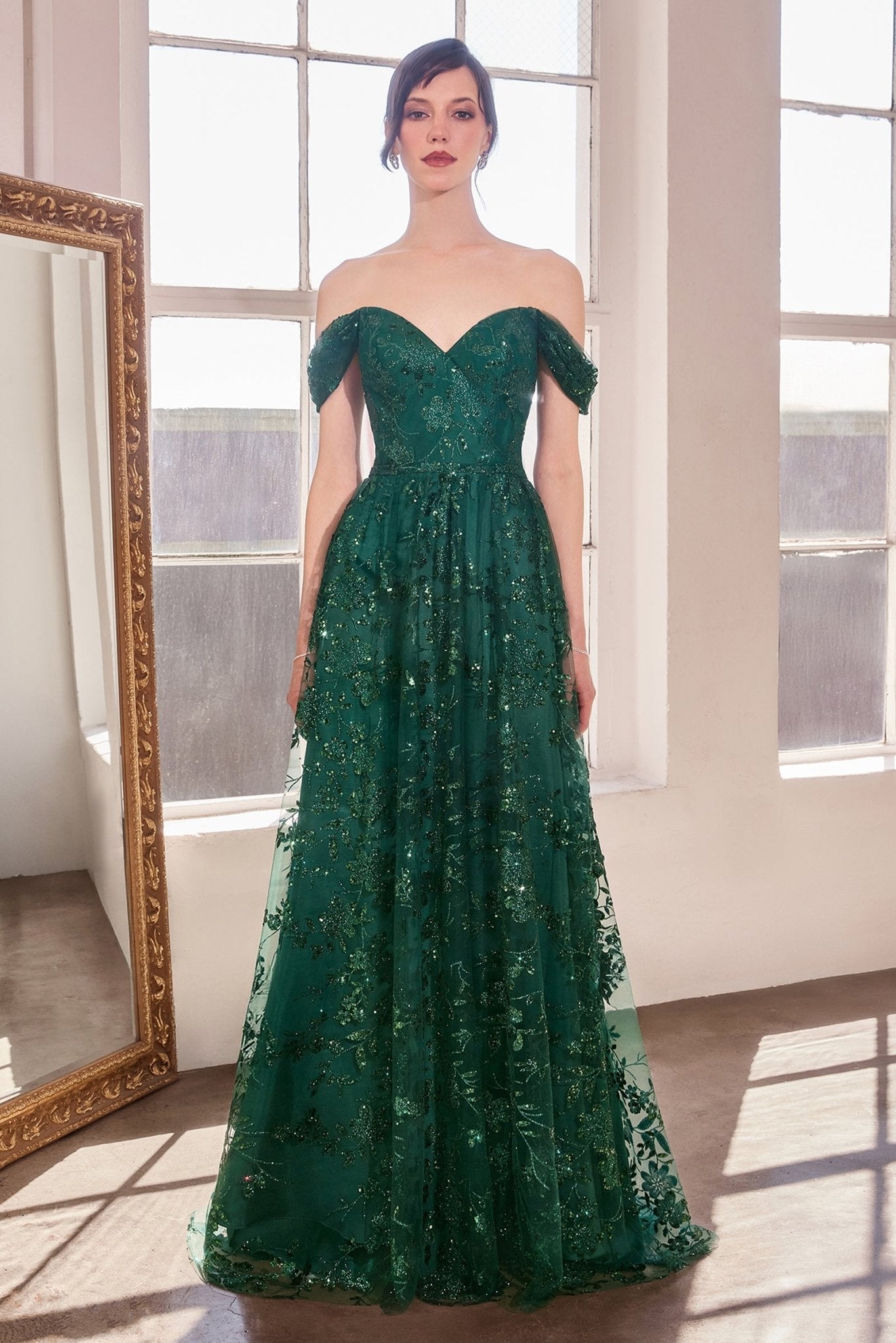 MALINDA Sweetheart Glitter Tulle A - Line Evening Dress in Australia | One Honey Boutique
