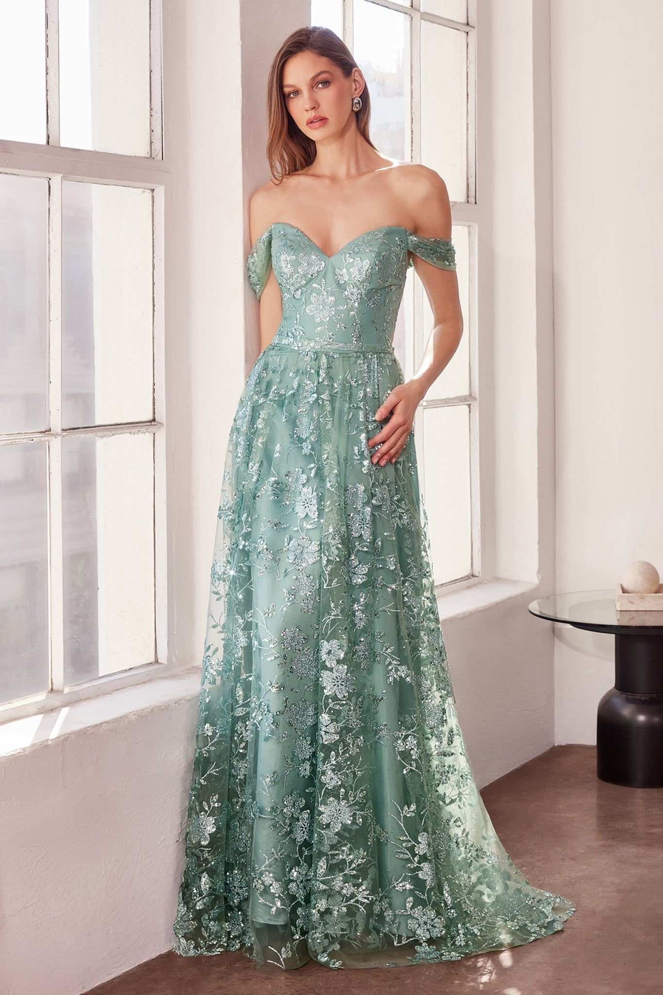 MALINDA Sweetheart Glitter Tulle A - Line Evening Dress in Australia | One Honey Boutique