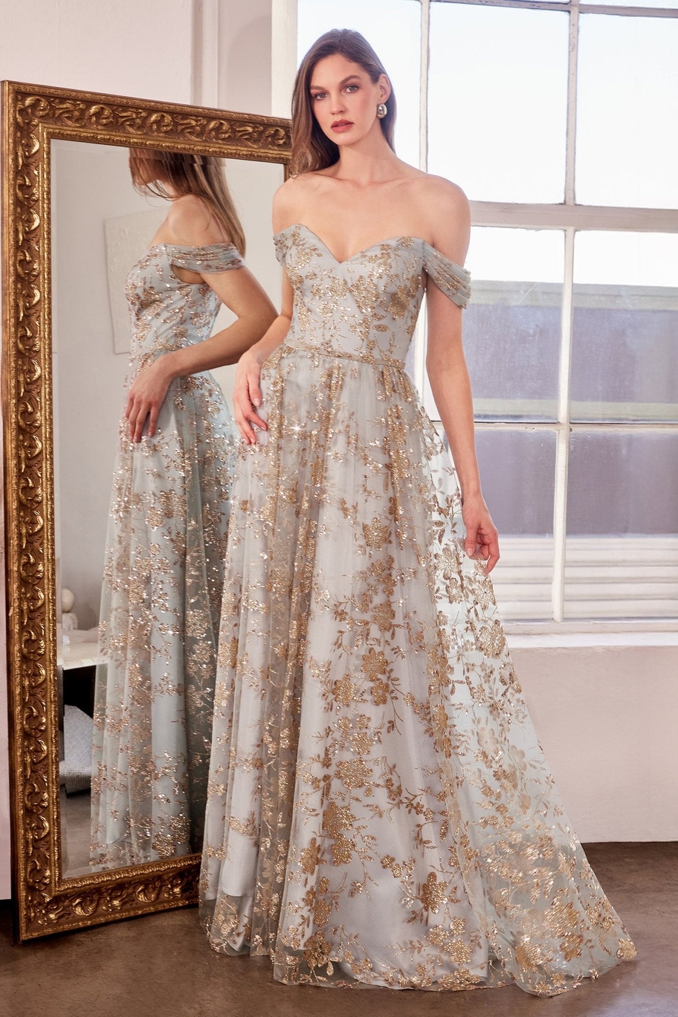 MALINDA Sweetheart Glitter Tulle A - Line Evening Dress in Australia | One Honey Boutique