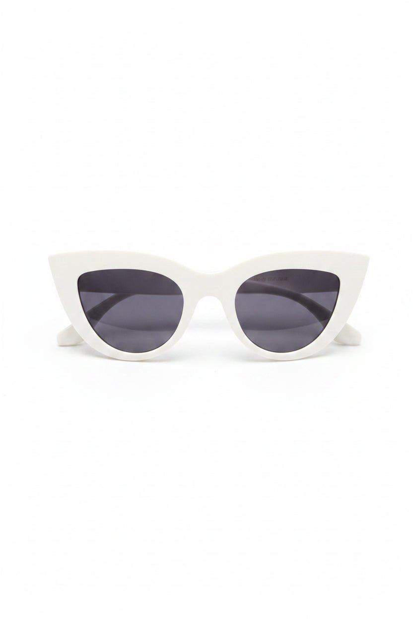 MARBELL Oversized White Cat Eye Fashion Sunglasses in Australia | One Honey Boutique
