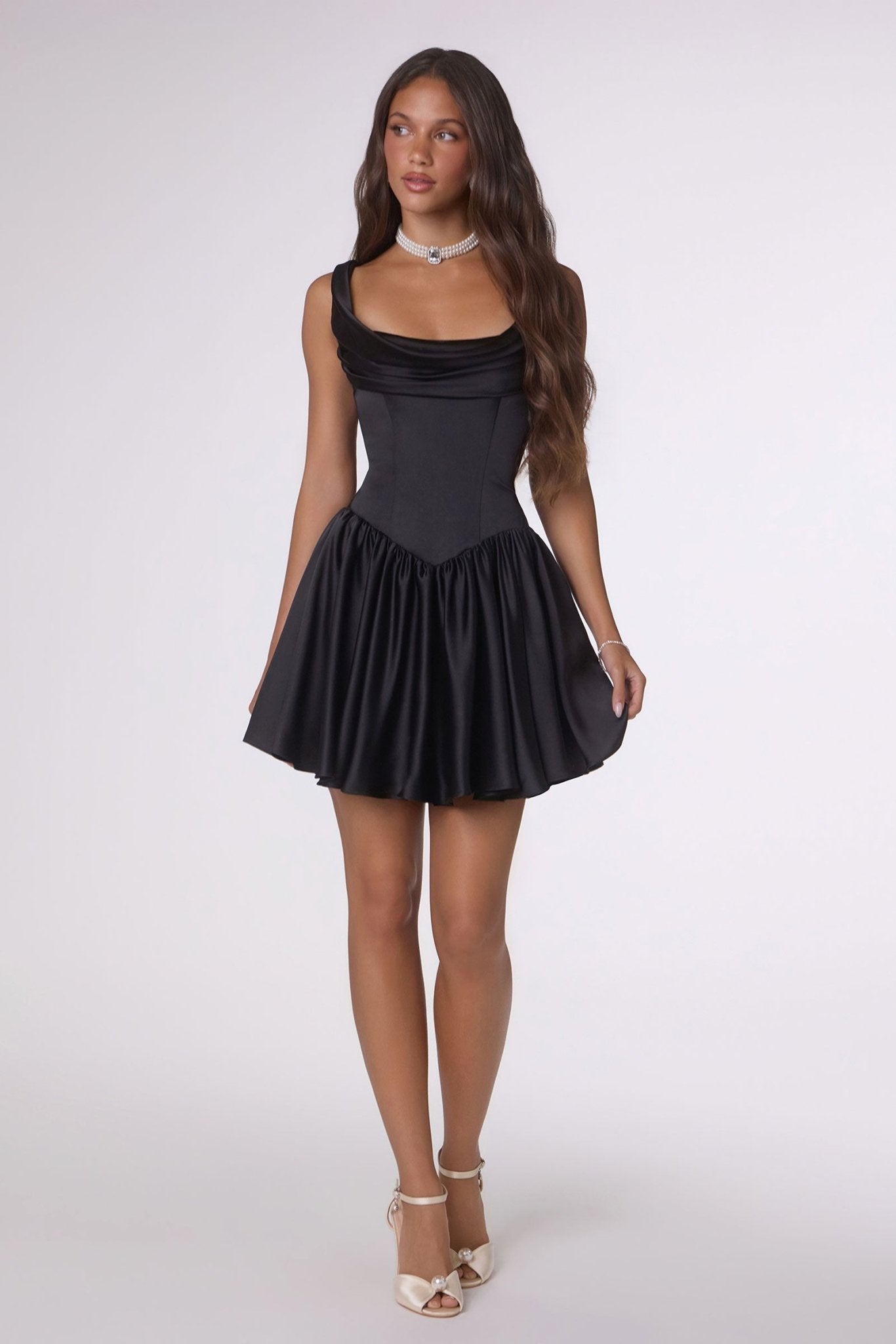 MARGUAX Satin Corset Mini Party Dress in Australia | One Honey Boutique
