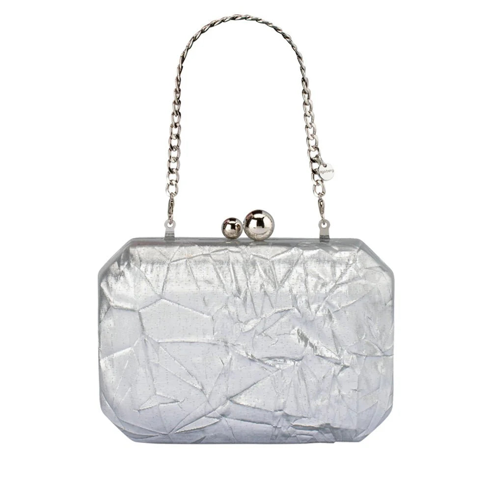 Olga Berg MATEO Metallic Clutch