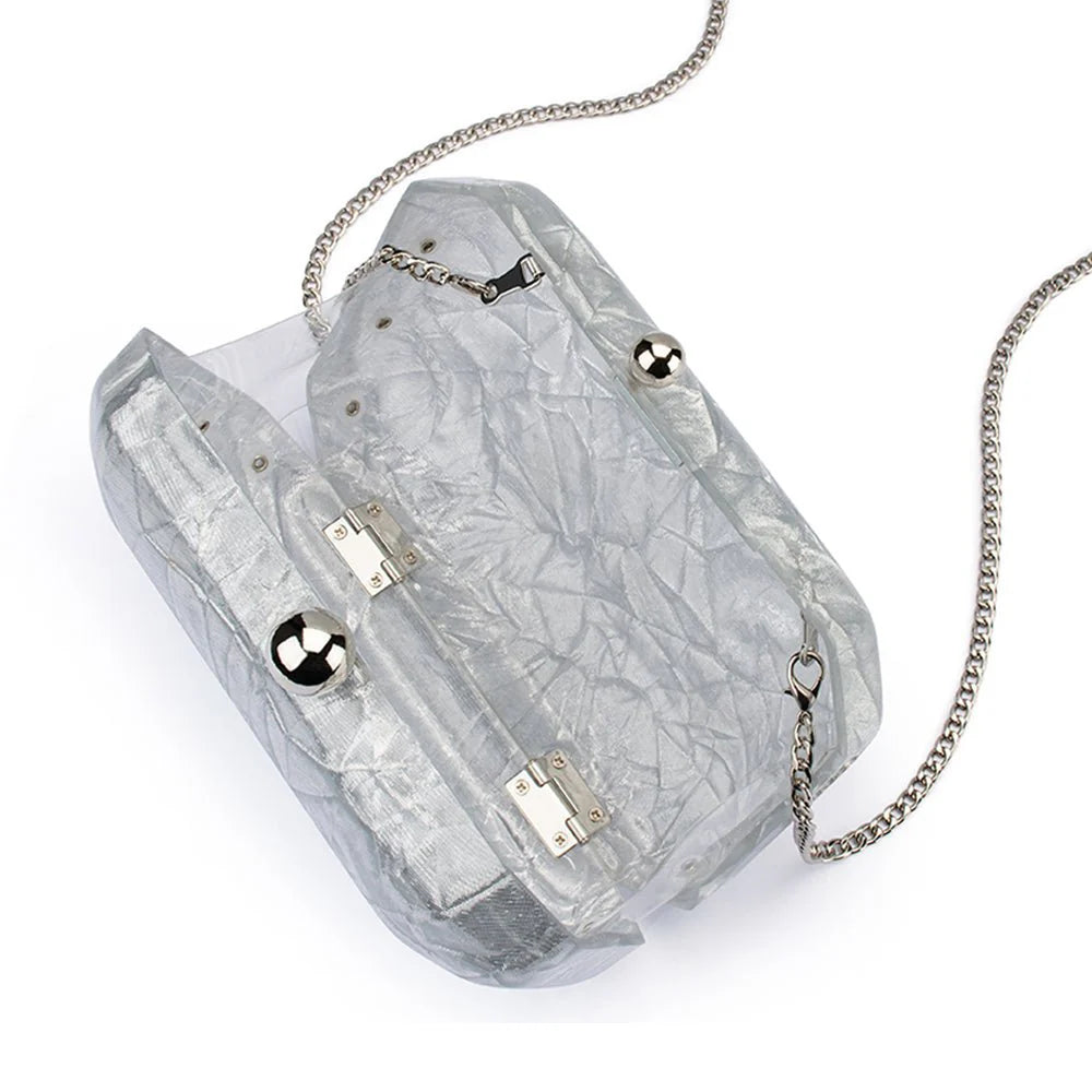Olga Berg MATEO Metallic Clutch
