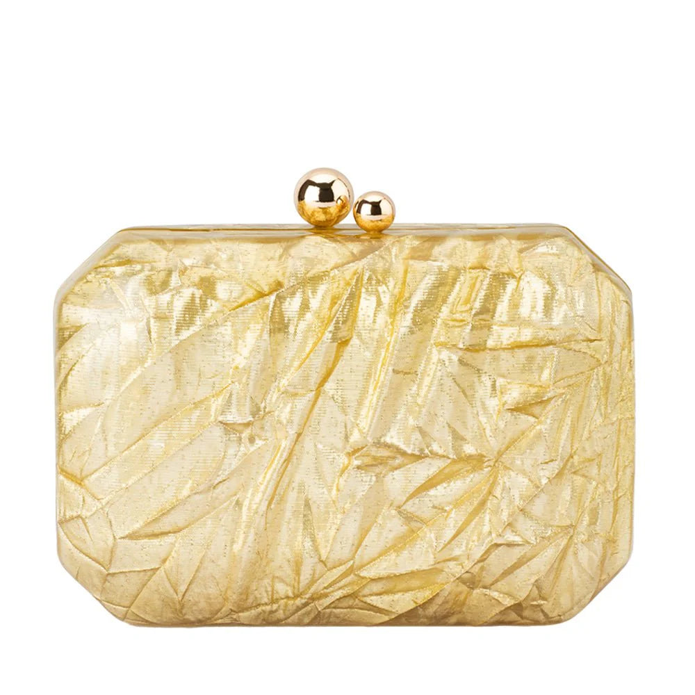 Olga Berg MATEO Metallic Clutch