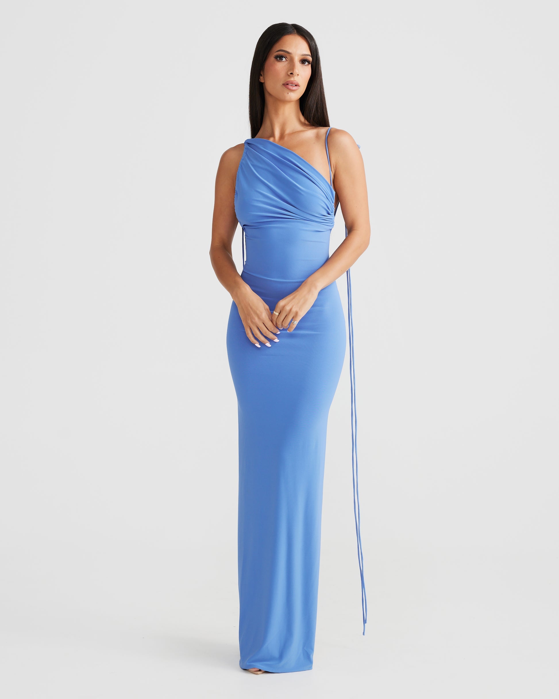 MÉLANI The Label NATALI Ocean Blue Backless Dress