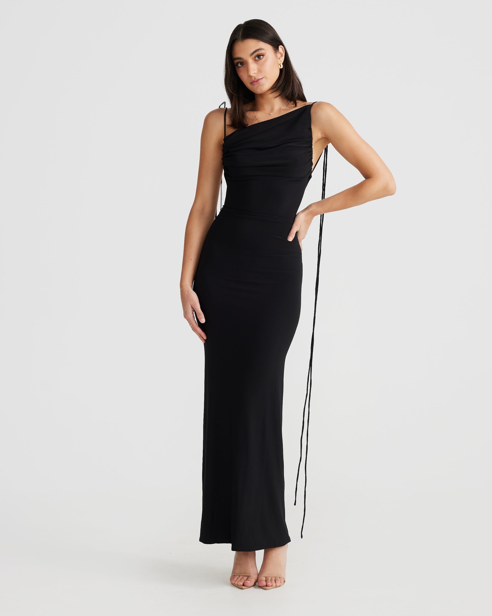 MÉLANI The Label NATALI Black Backless Dress