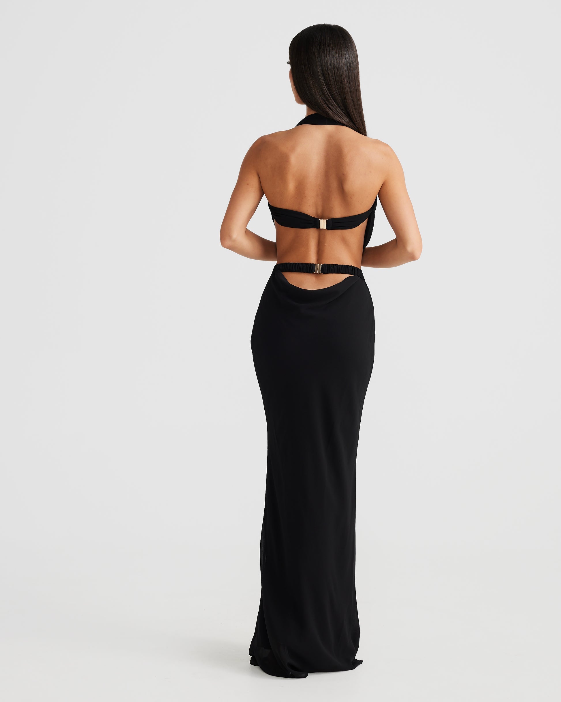 MÉLANI The Label BLAIR SET Black Chiffon Two-Piece Set