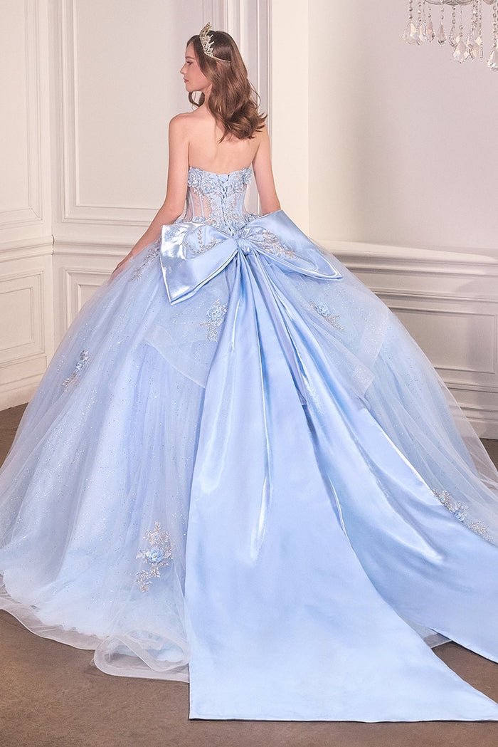 MELBA Strapless Sweetheart Floral Quinceañera Ball Gown in Australia | One Honey Boutique