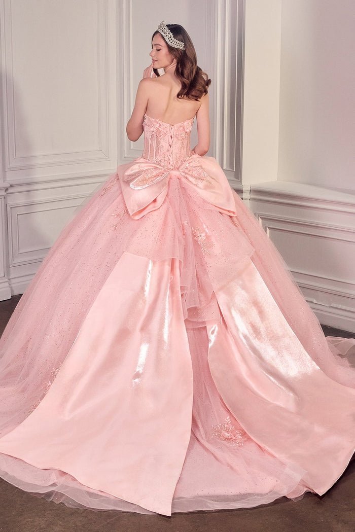 MELBA Strapless Sweetheart Floral Quinceañera Ball Gown in Australia | One Honey Boutique