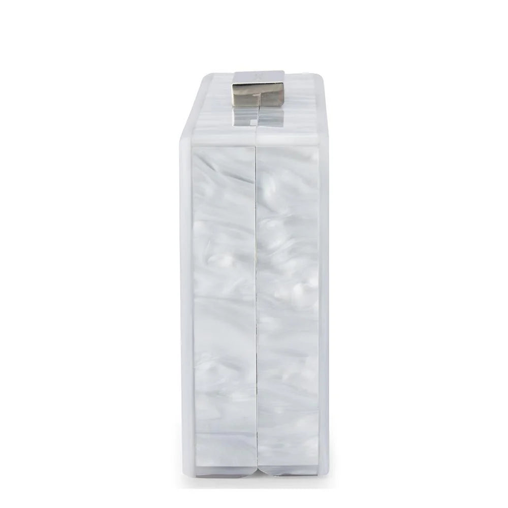 Olga Berg MRS Glitter Acrylic Box Clutch