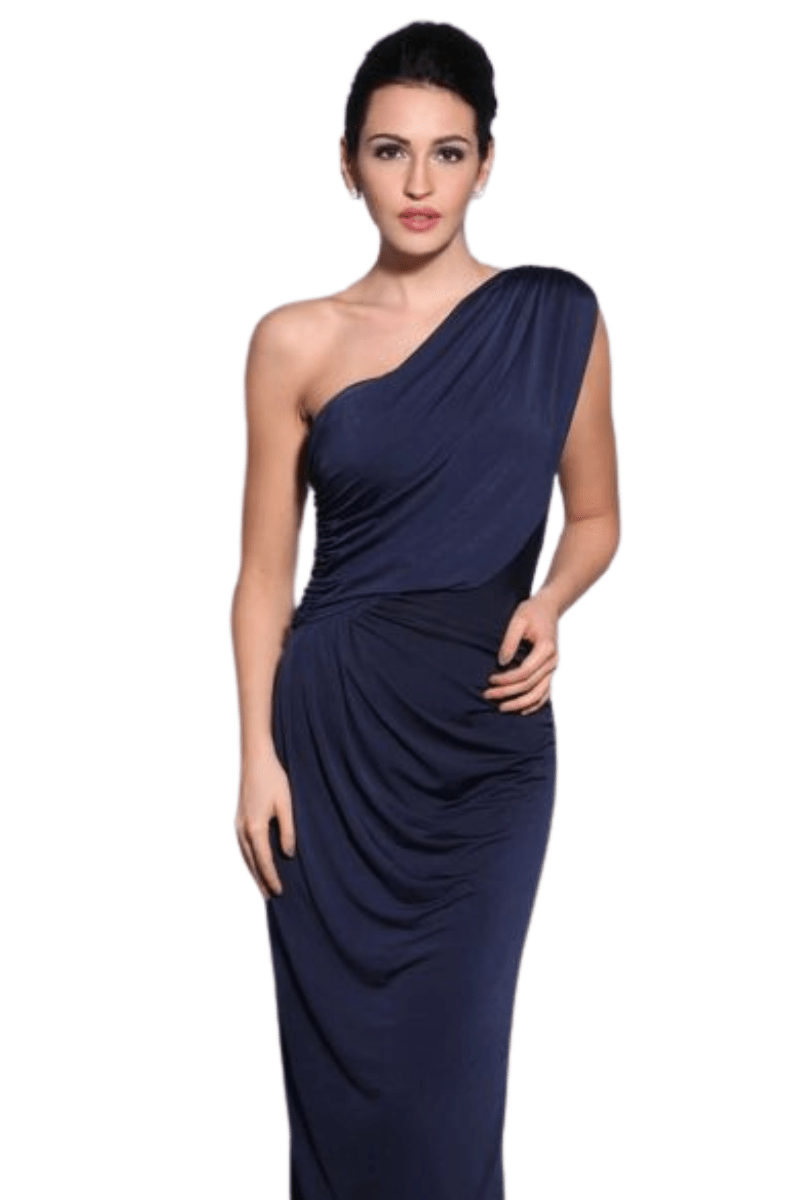 Pia Gladys Perey PFEIFFER Silk Jersey Asymmetric One Shoulder Mermaid Bridesmaid Dress in Australia | One Honey Boutique