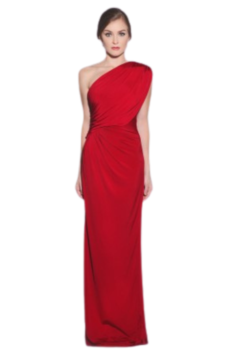 Pia Gladys Perey PFEIFFER Silk Jersey Asymmetric One Shoulder Mermaid Bridesmaid Dress