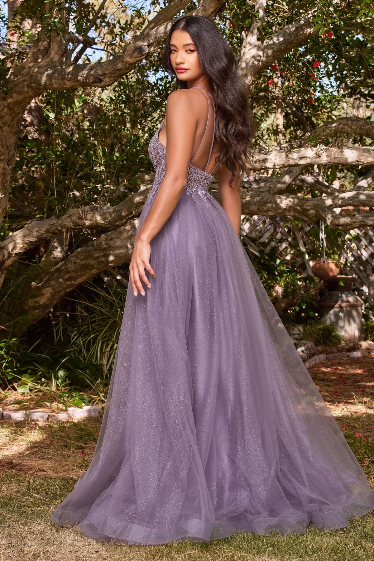 REAGAN Beaded Applique Tulle A Line Formal Dress in Australia | One Honey Boutique
