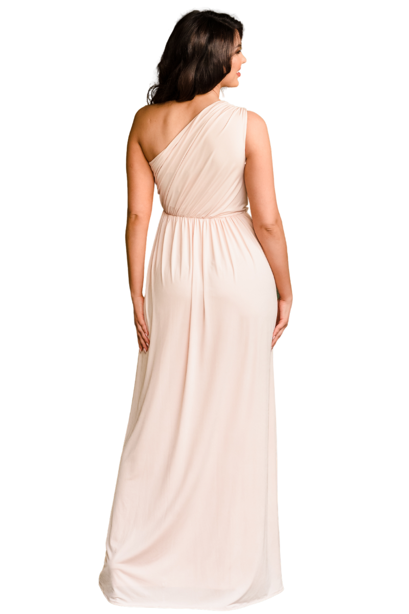 Pia Gladys Perey ROAN Silk Jersey Asymmetric One Shoulder Bridesmaid Dress