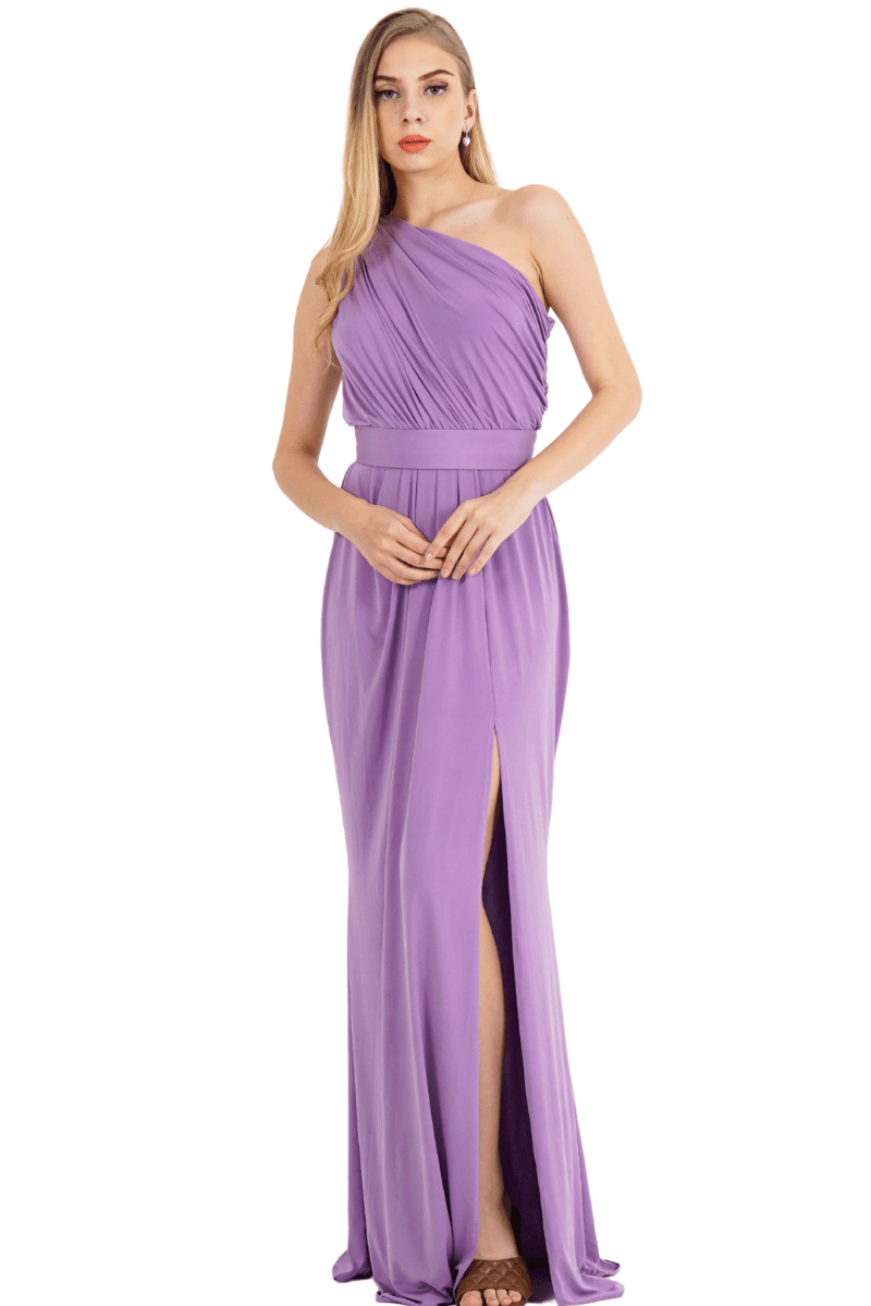 Pia Gladys Perey ROAN Silk Jersey Asymmetric One Shoulder Bridesmaid Dress in Australia | One Honey Boutique