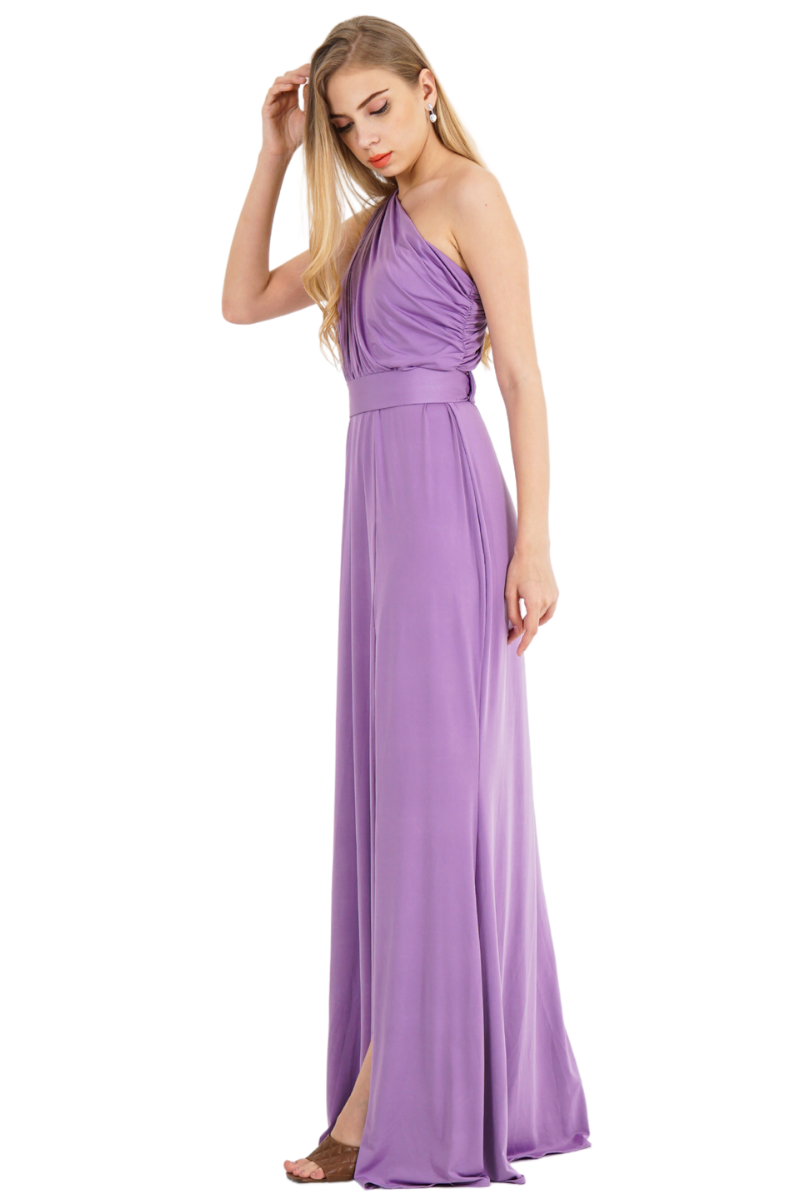 Pia Gladys Perey ROAN Silk Jersey Asymmetric One Shoulder Bridesmaid Dress