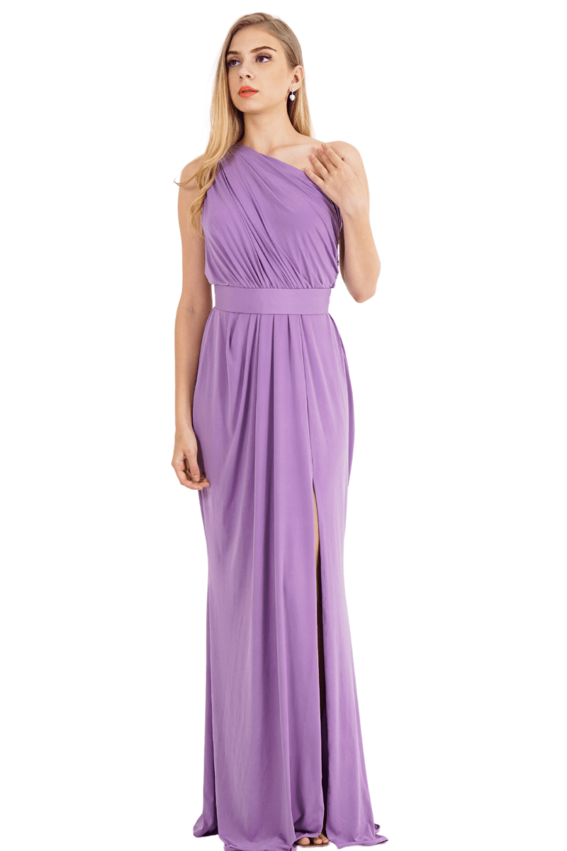 Pia Gladys Perey ROAN Silk Jersey Asymmetric One Shoulder Bridesmaid Dress in Australia | One Honey Boutique