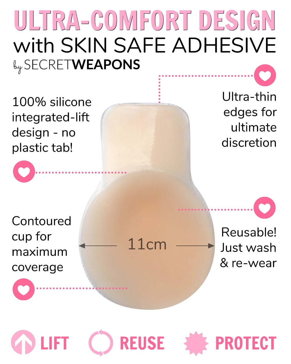 Secret Weapons Lift Ups Breast Lift Nipple Covers in Australia | One Honey Boutique