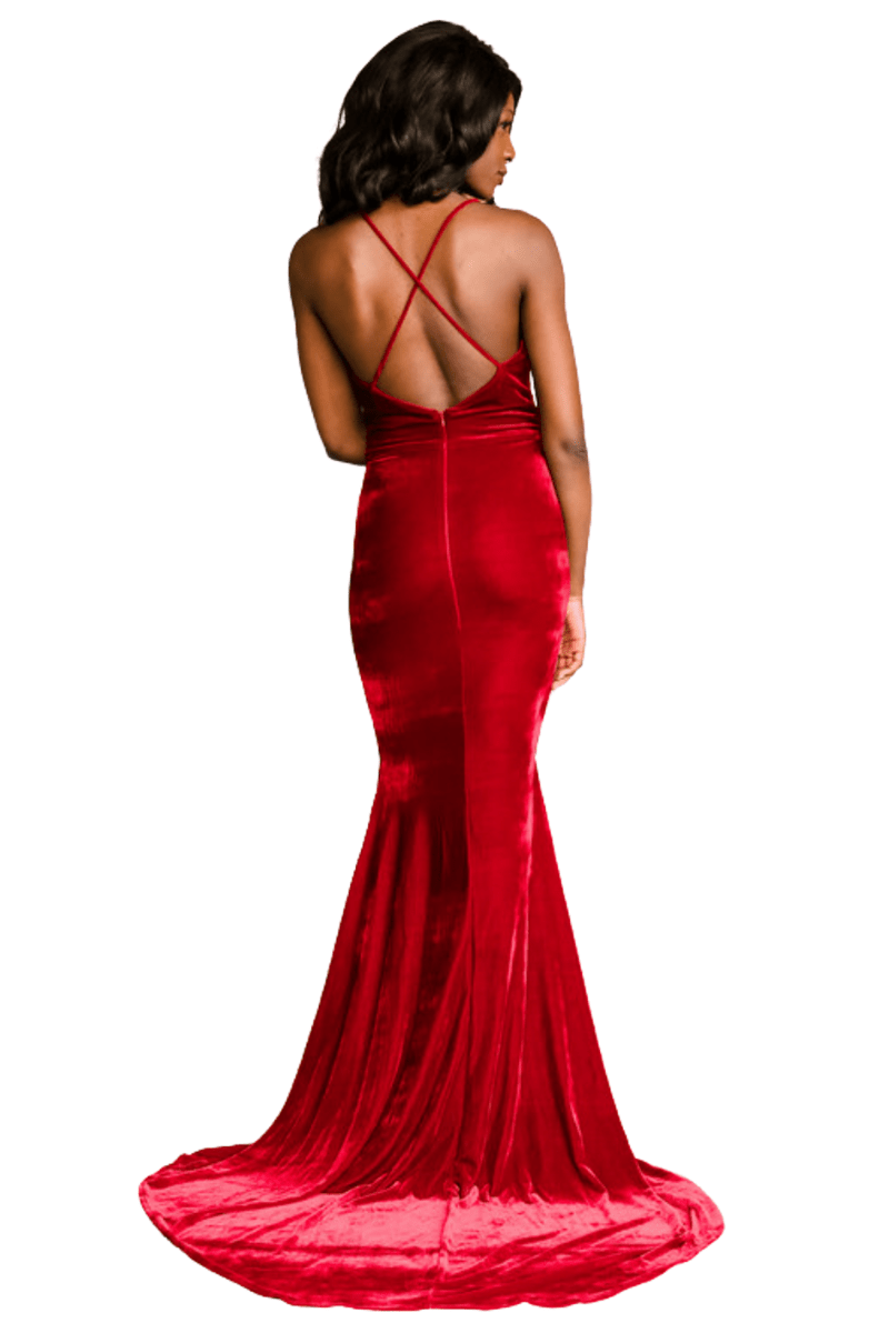 Pia Gladys Perey SHANIA Silk Jersey Cowl Neck Mermaid Bridesmaid Dress in Australia | One Honey Boutique