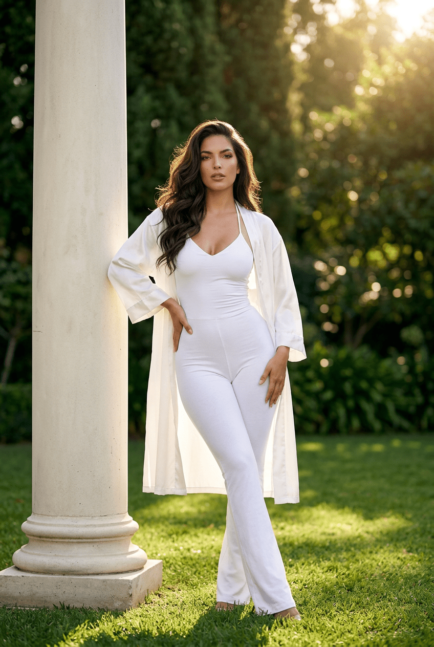 SHERRI HILL White Silky Prom Day Dressing Gown in Australia | One Honey Boutique