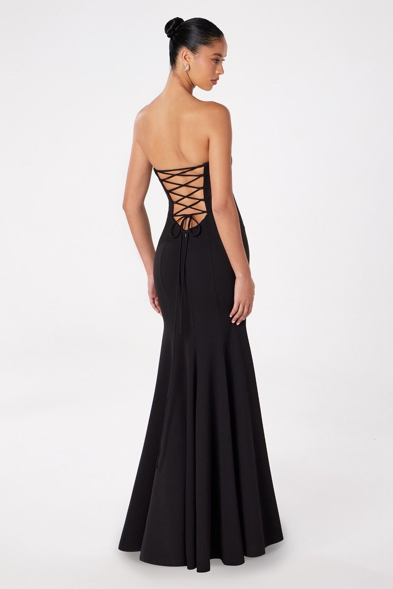 TERI Strapless Corset Mermaid Dress with lace-up back and sleek silhouette, perfect for prom or semi-formal. Brisbane to Gold Coast, Australia.