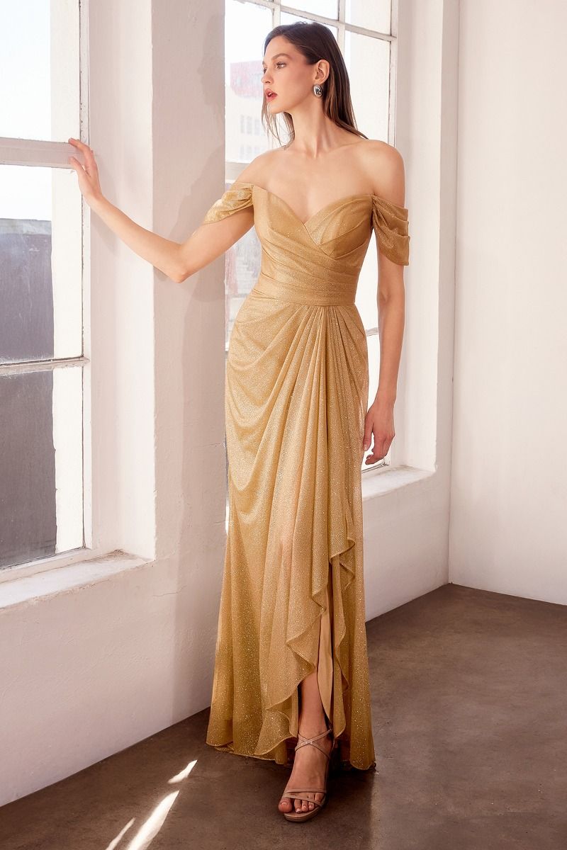 OLISIA Off Shoulder Elegant Bridesmaid Semi Formal Dress