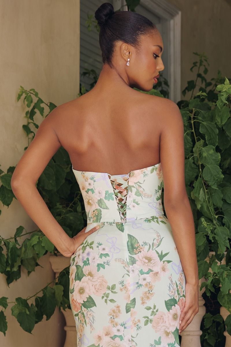 FLORIS Chiffon Corset Scarf Bridesmaid Semi Formal Dress in Australia | One Honey Boutique