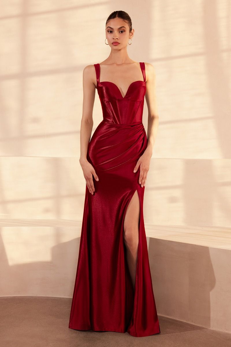 ZARIA Silky Satin Corset Bustier Prom & Semi Formal Dress