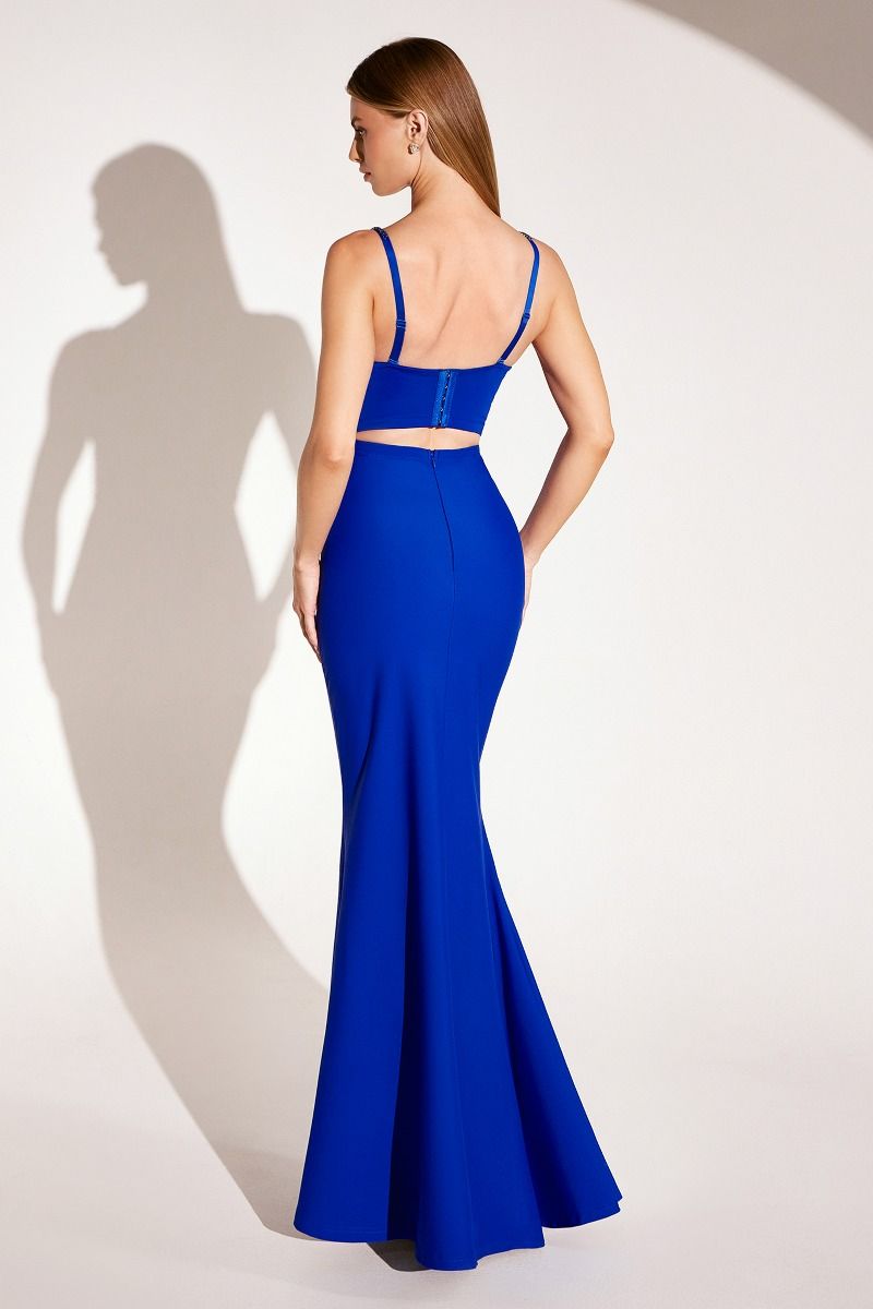 ZEINA Crystal Bustier Bra Back Prom & Semi Formal Dress in Australia | One Honey Boutique