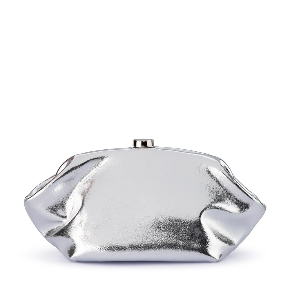 Olga Berg Tally Metallic Clutch Bag