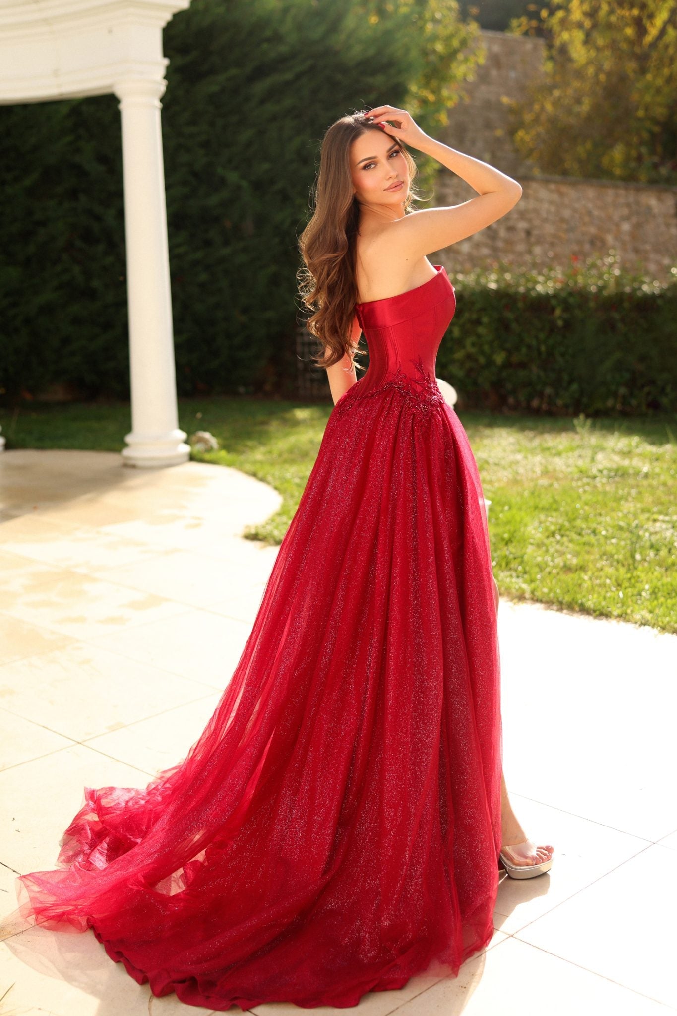 TINA HOLLY TK801 VALENTINE Mikado Tulle Ball Gown Formal Dress in Australia | One Honey Boutique