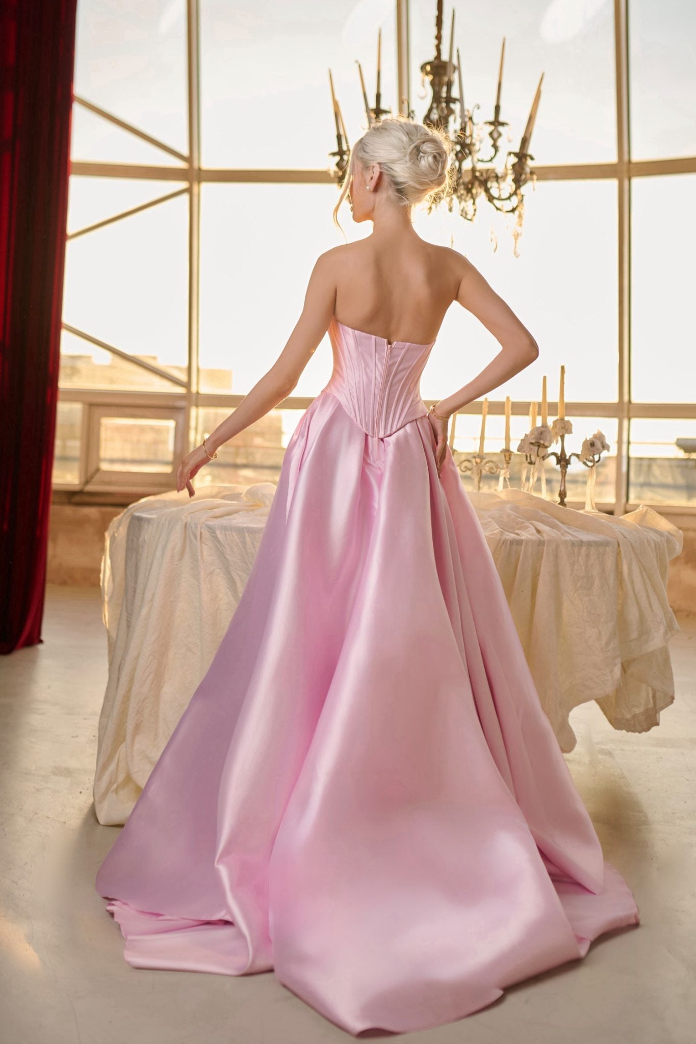TINA HOLLY TK804 LUNARA Mikado A - Line Formal Dress in Australia | One Honey Boutique