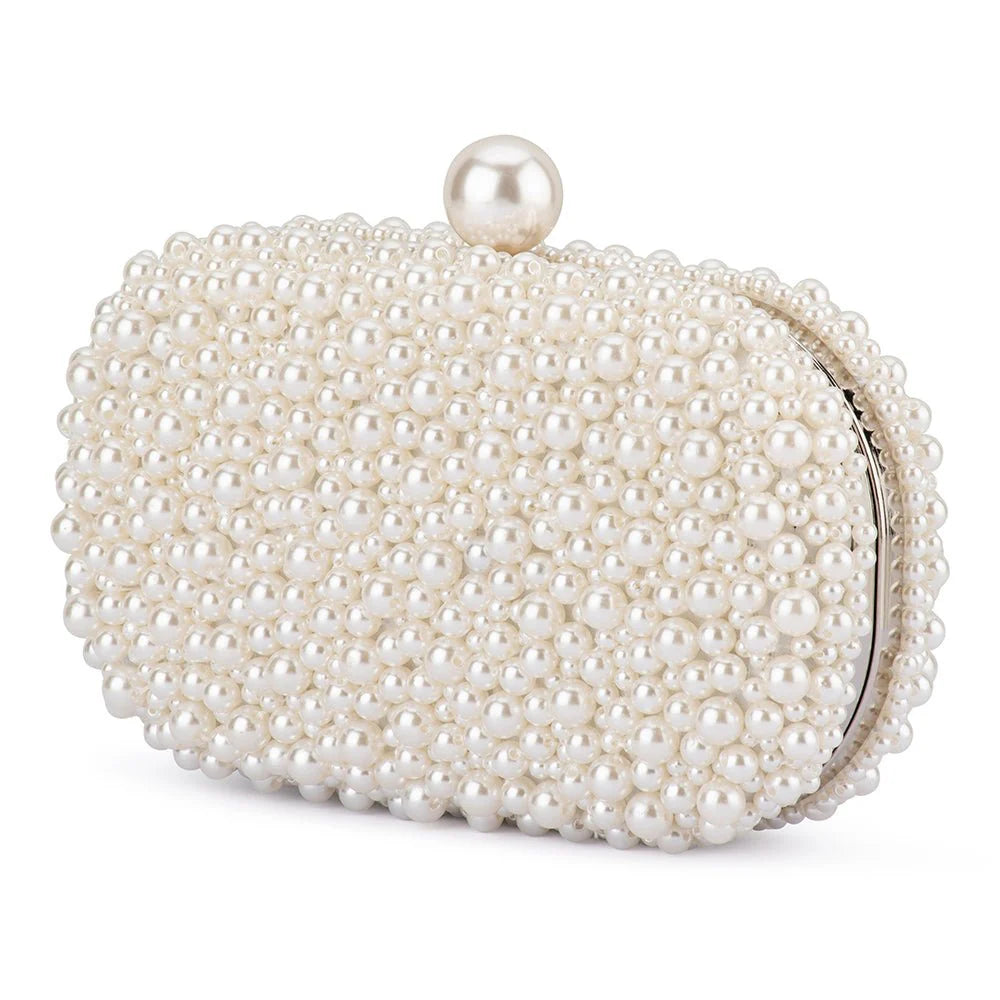 Olga Berg VALENTINA Pearl Clutch