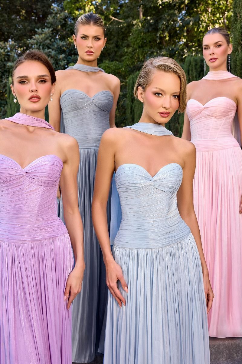 ZANIRA Strapless Sweetheart Chiffon A - Line Bridesmaid & Formal Dress in Australia | One Honey Boutique