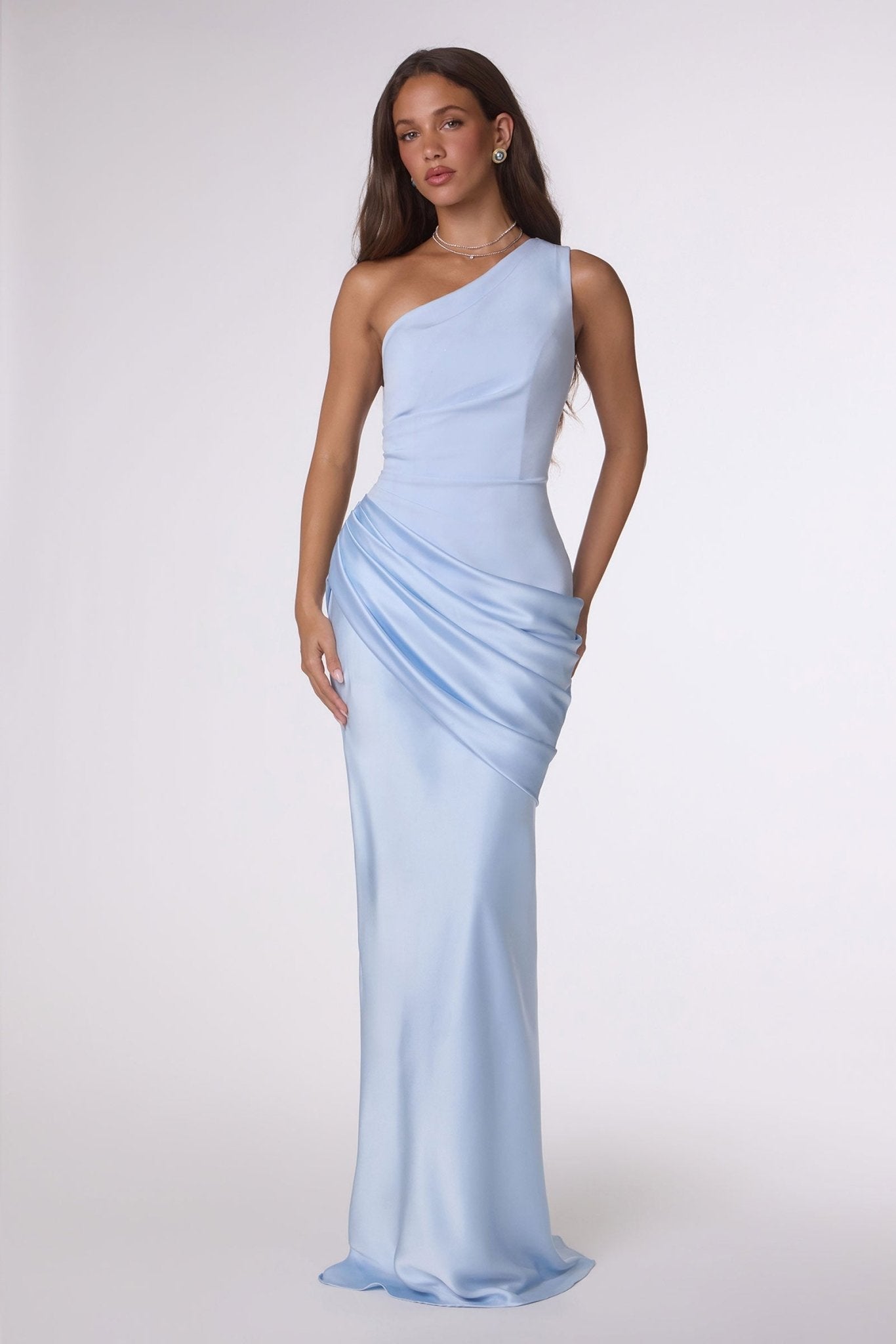 Zara One Shoulder Satin Formal Gown