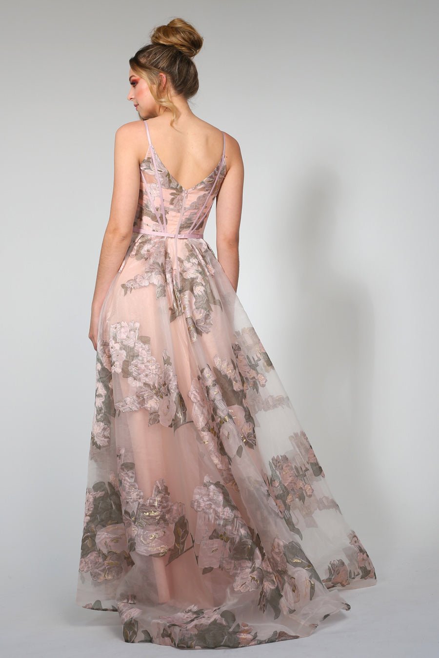 Tina Holly Couture Designer TA616 Pink 3D Lace Formal Dress in Australia | One Honey Boutique