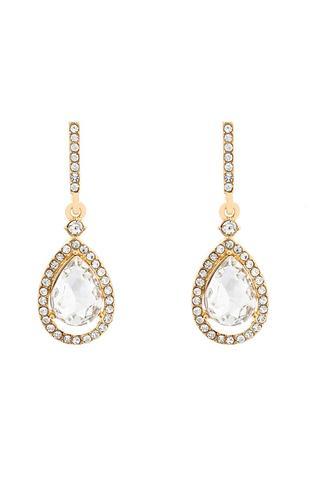 Honey Couture Gold &amp; Silver Teardrop Bridal Earrings Honey Couture Jewellery$ AfterPay Humm ZipPay LayBuy Sezzle