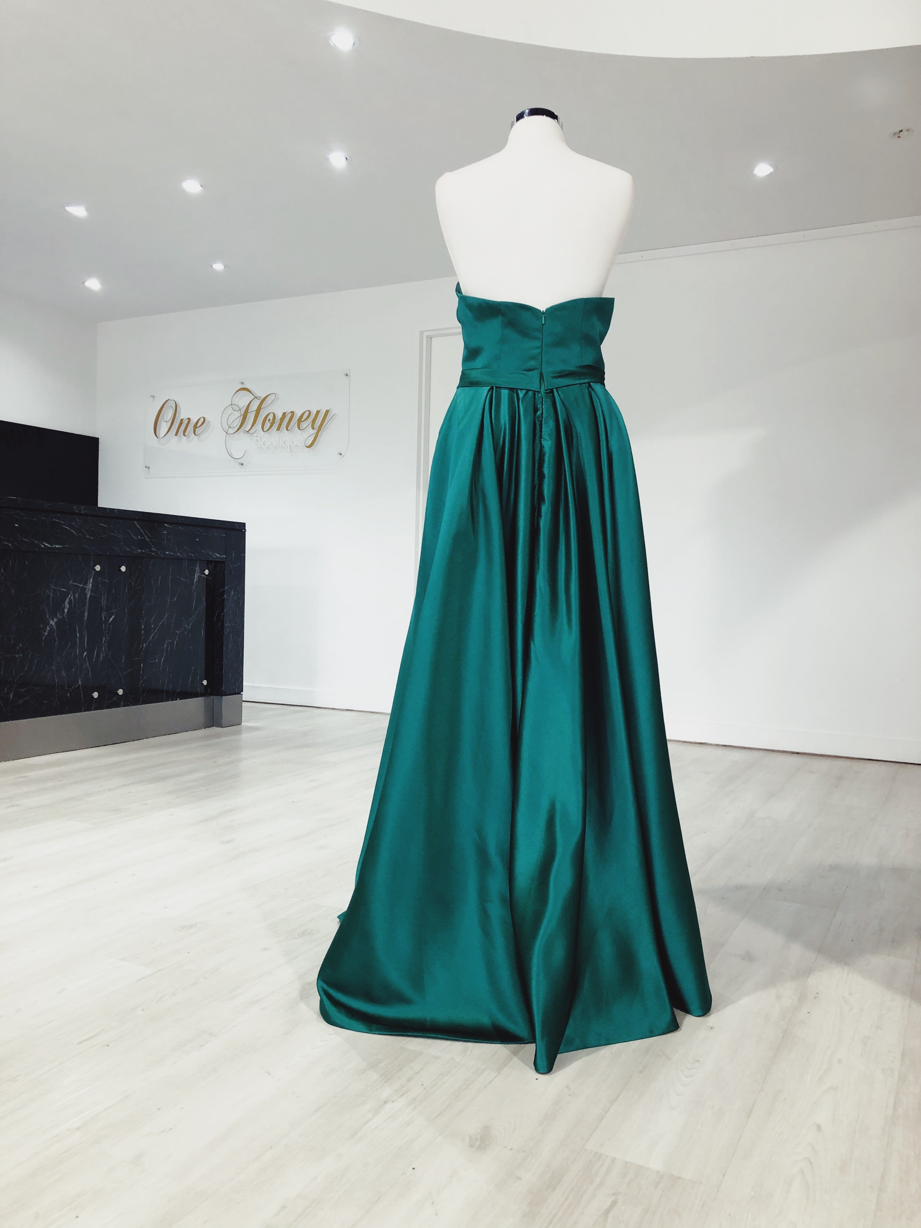 Honey Couture HELENA Strapless Custom Made Formal Dress {vendor} AfterPay Humm ZipPay LayBuy Sezzle
