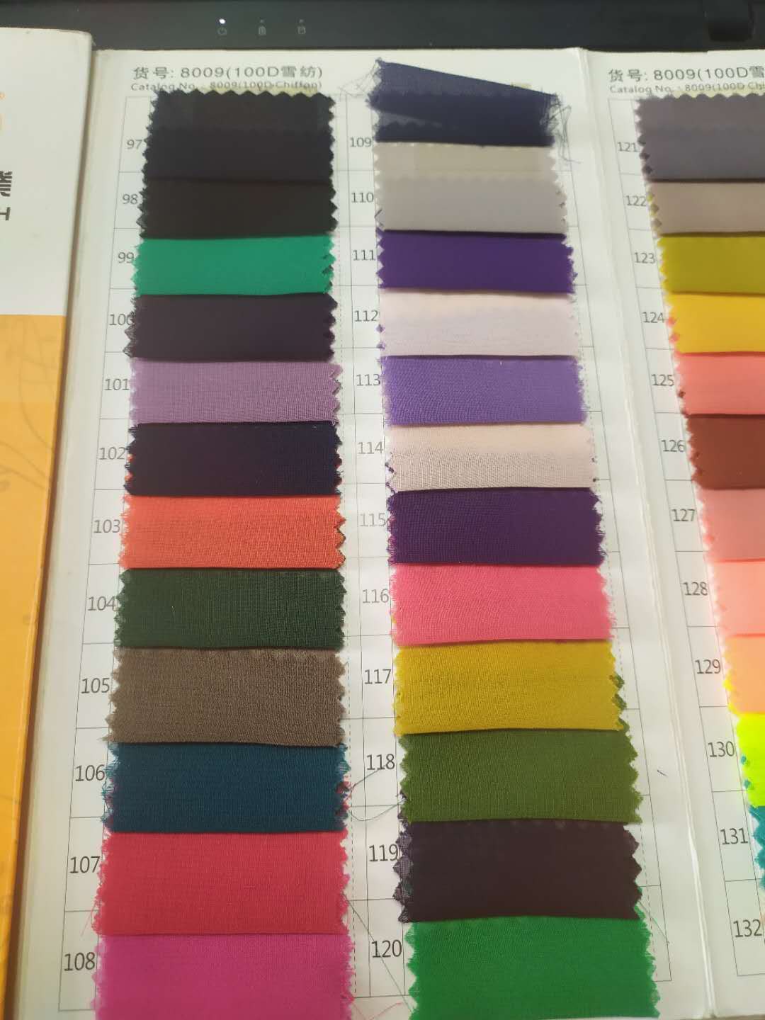 Color chart displaying fabric swatches for Honey Couture ALICIA formal dress, showcasing diverse options for custom designs.