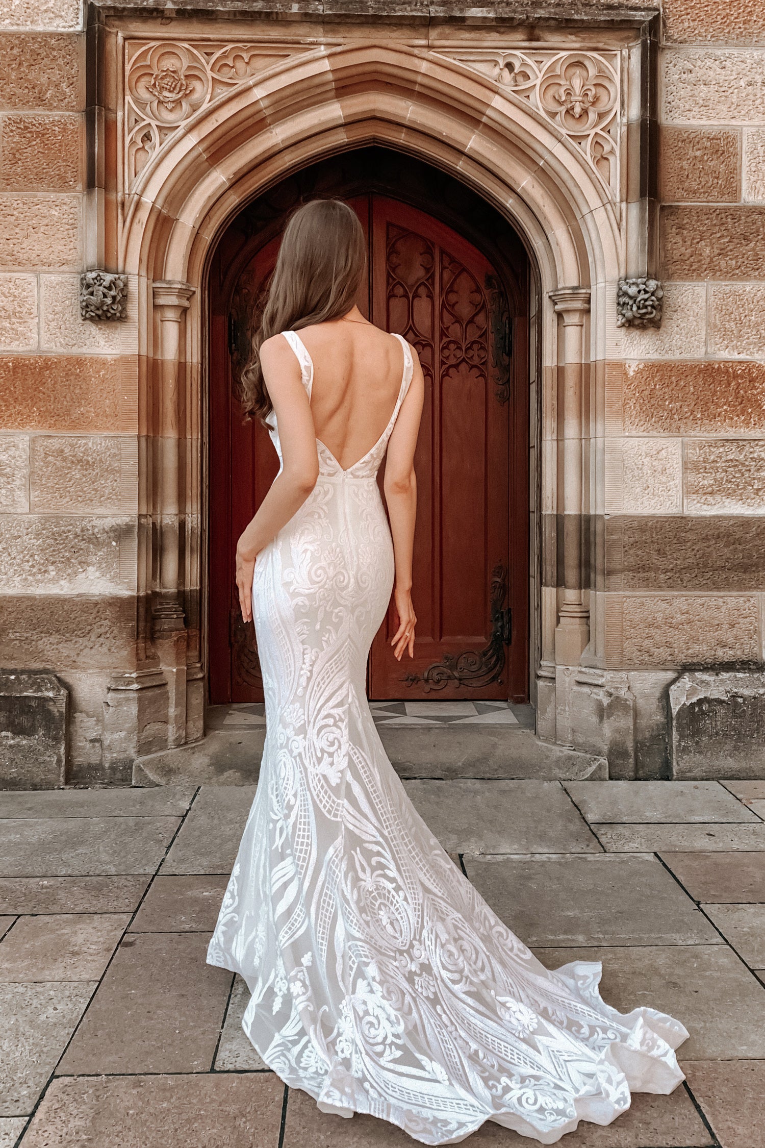 Tina Holly Couture BA109 White Sequin &amp; Lace Mermaid Bridal Formal Dress {vendor} AfterPay Humm ZipPay LayBuy Sezzle