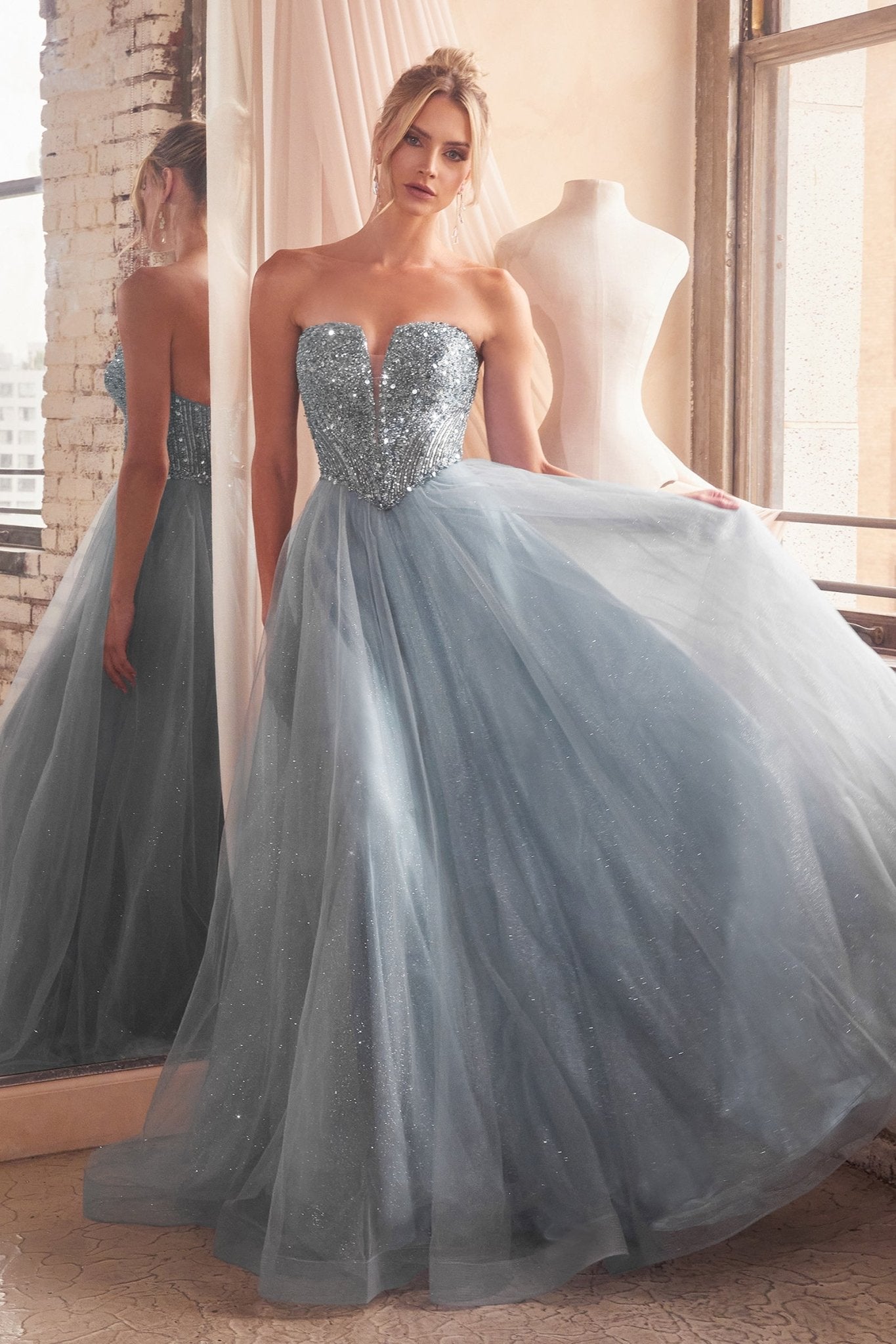 LEIA Strapless Bustier Tulle A - Line Ball Gown Formal Dress in Australia | One Honey Boutique