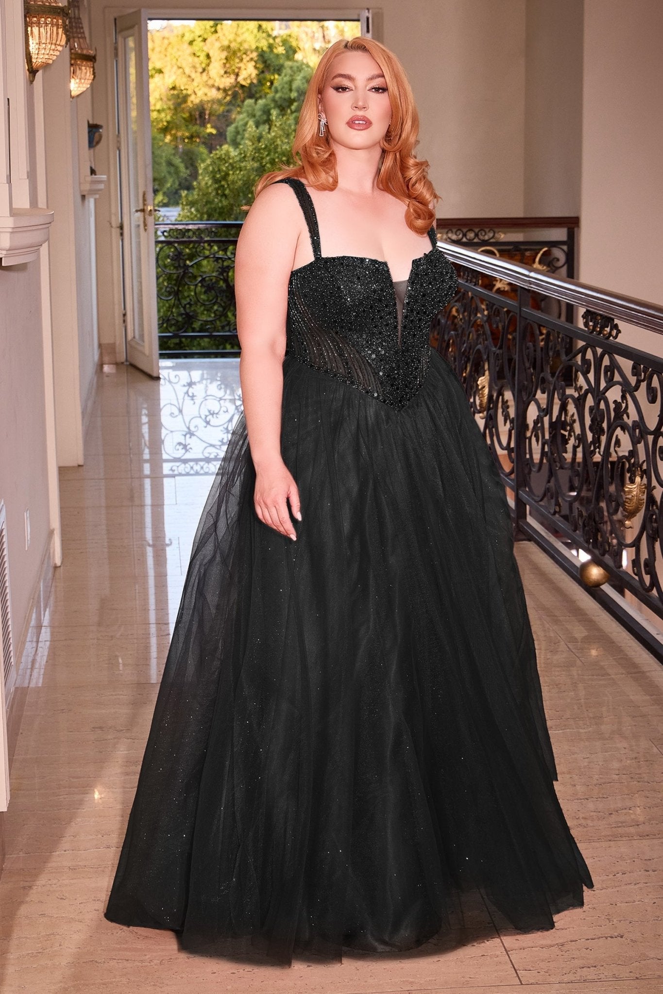 FEMME Curves LEIA Plus Size Tulle A Line Prom & Formal Dress in Australia | One Honey Boutique