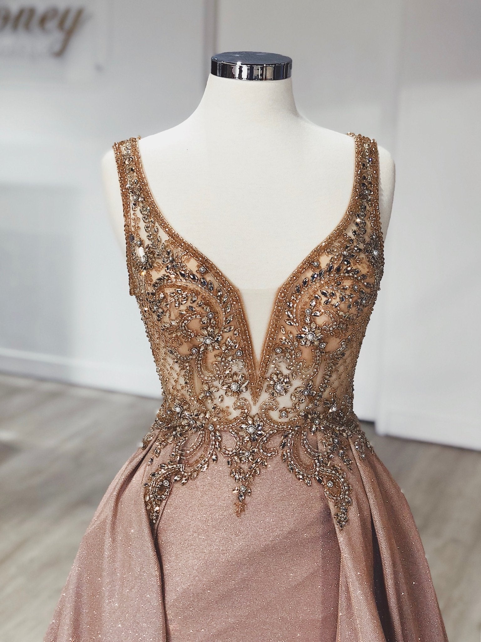 MEESHA Crystal Over Skirt Princess Gown in Australia | One Honey Boutique